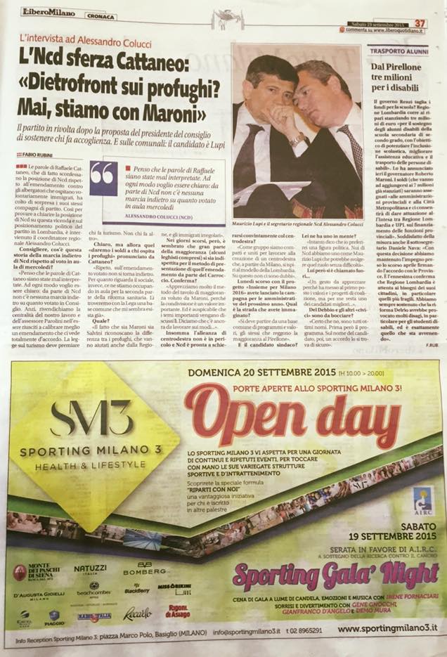 Comunicato stampa corriere della sera 16 settembre