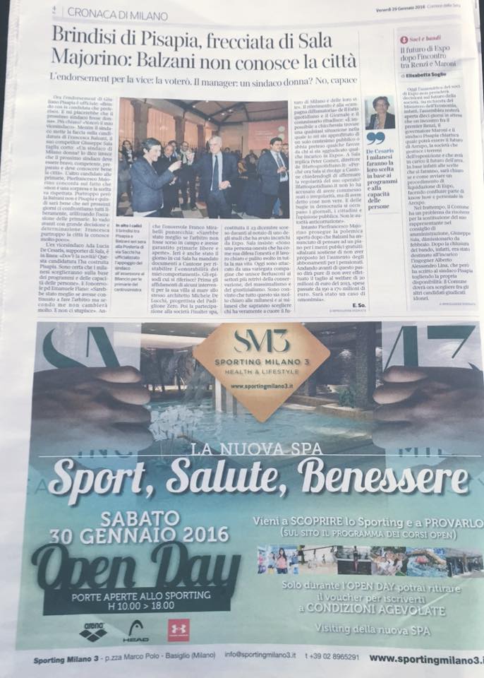 Articolo de il "Corriere della Sera" del 19/12/2015