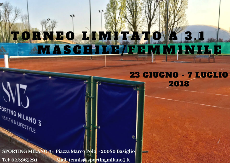Torneo Limitato a 3.1 Maschile/Femminile, 23 Giugno - 7 Luglio 2018